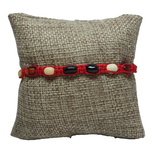 Pulsera De Ámbar De Colores Hilo Rojo